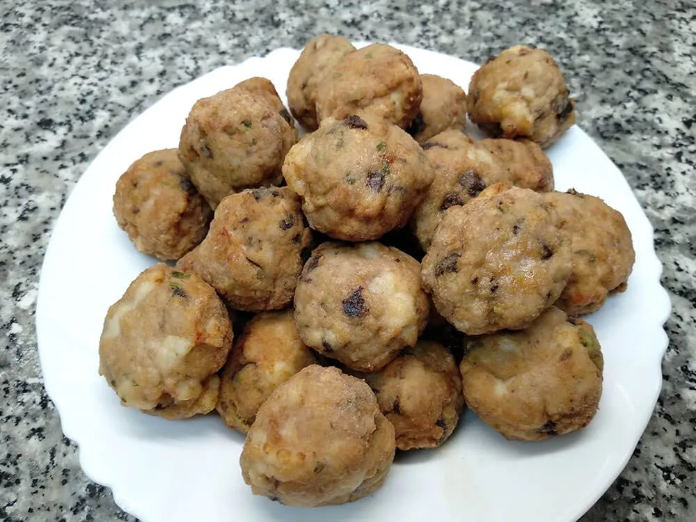 Albóndigas fritas.
