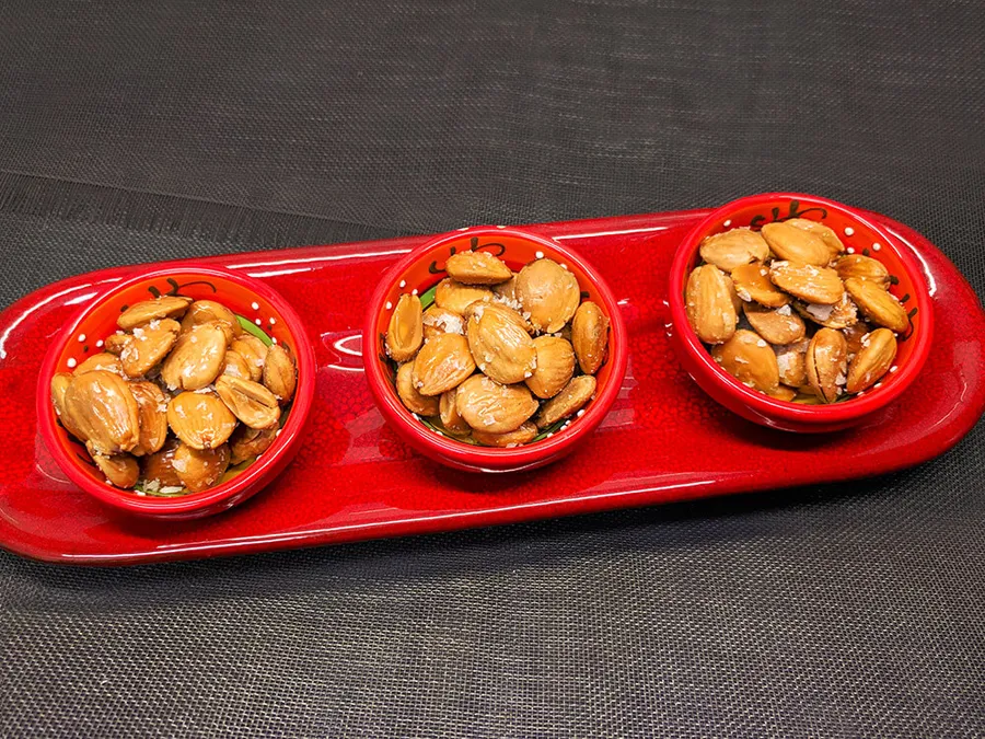 Almednras fristas saldas.