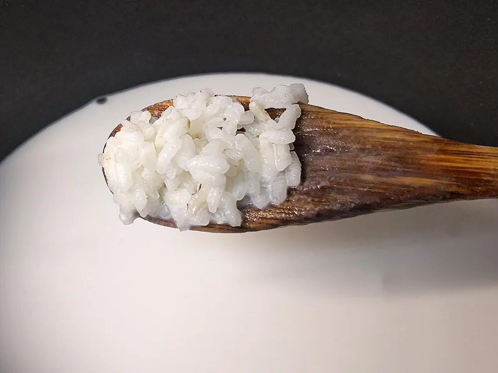 Arroz hervido y leche