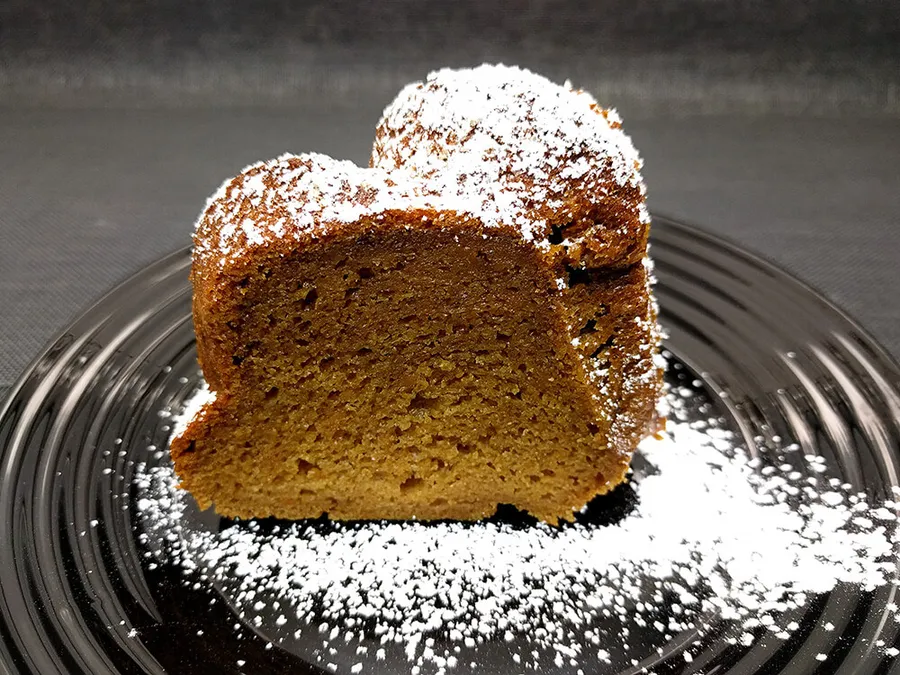 Presentación del bizcocho de boniato.