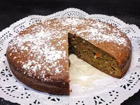 Bizcocho de zanahoria y avellana.