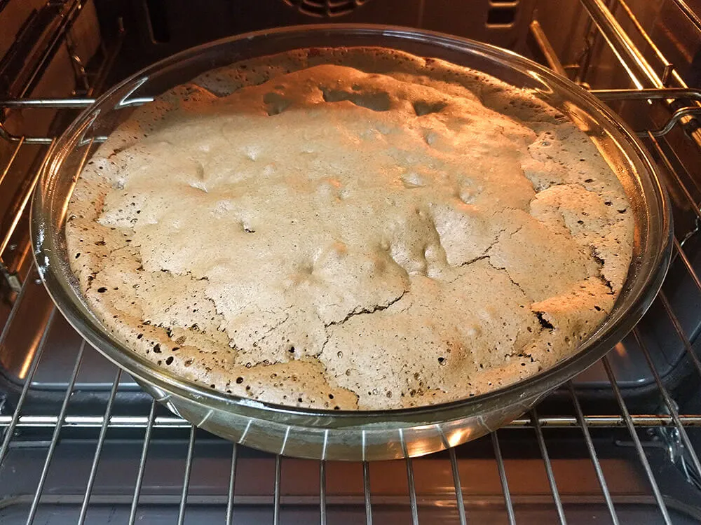 Brownie recién horneado.