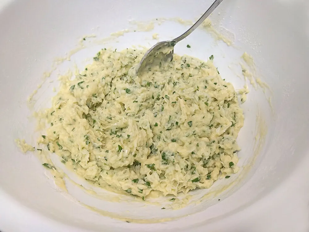 Masa de los buñuelos de bacalao