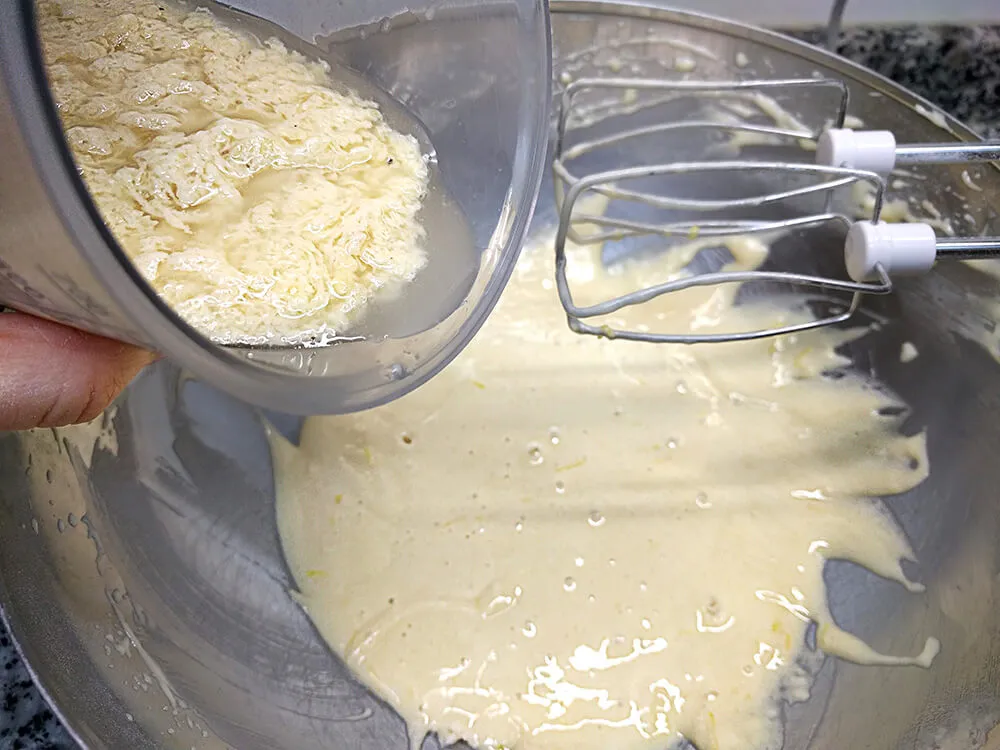 Plátano triturado con el aceite