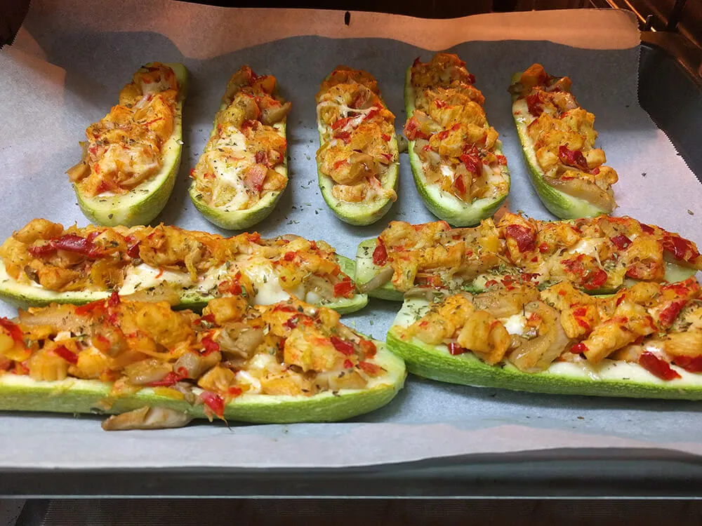 Calabacines gratinados