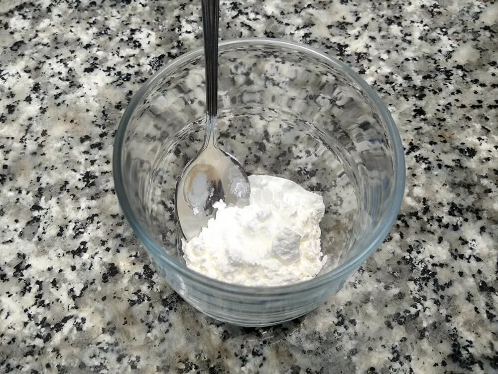 Vaso con Maicena.