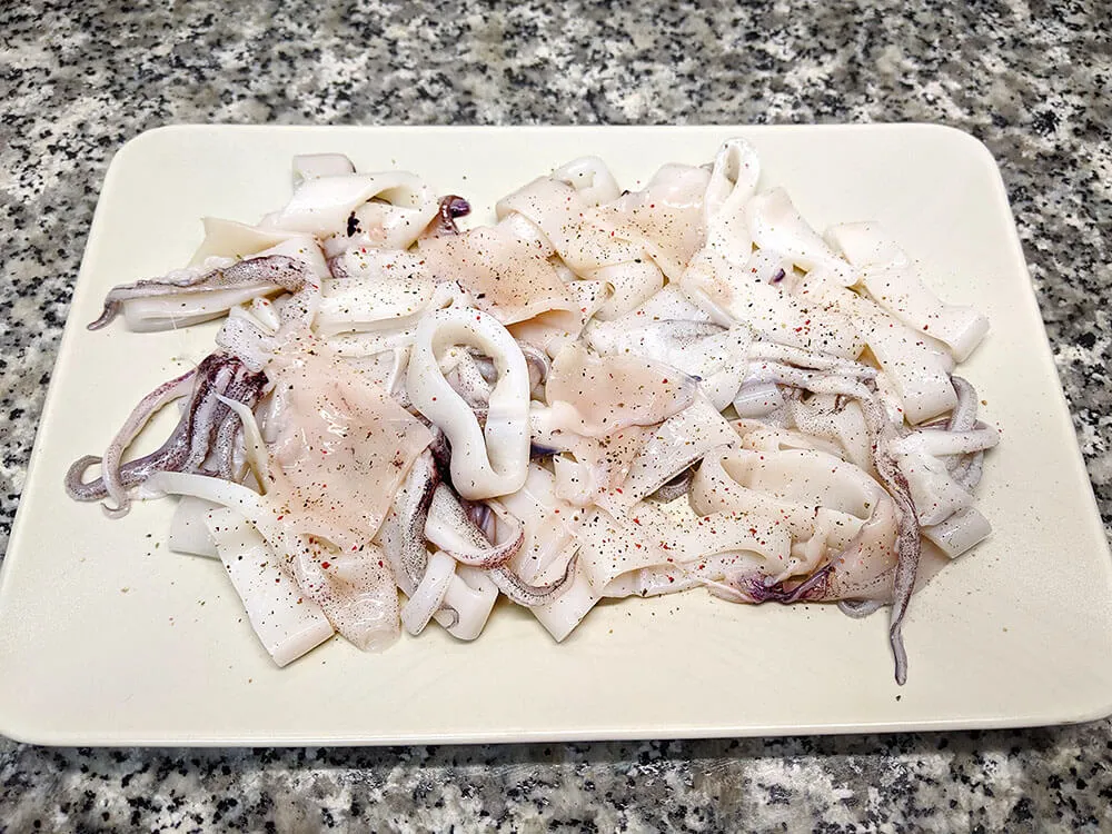 Calamares salpimentados.