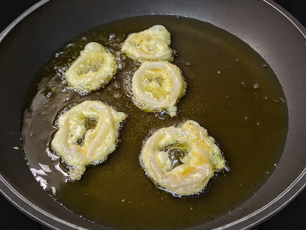 Calamares en sartén.