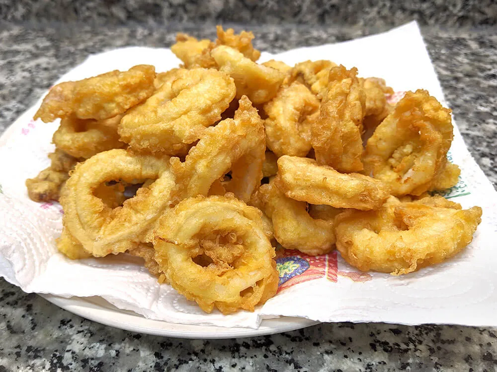 Calamares rebozados.