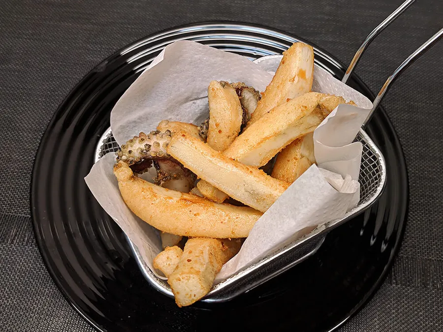 Presentación chocos fritos