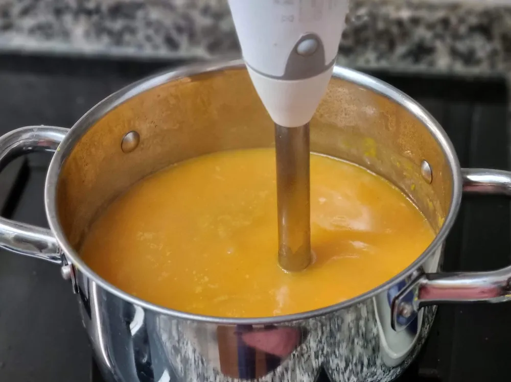 Crema de calabaza y pera.