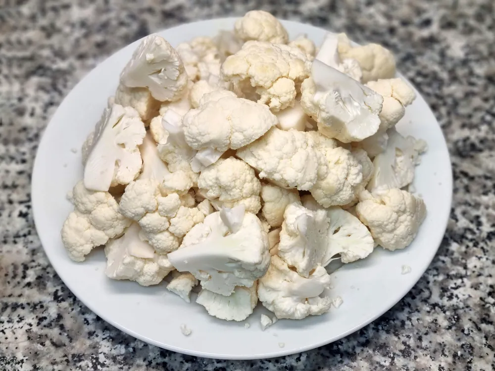 Coliflor troceada.