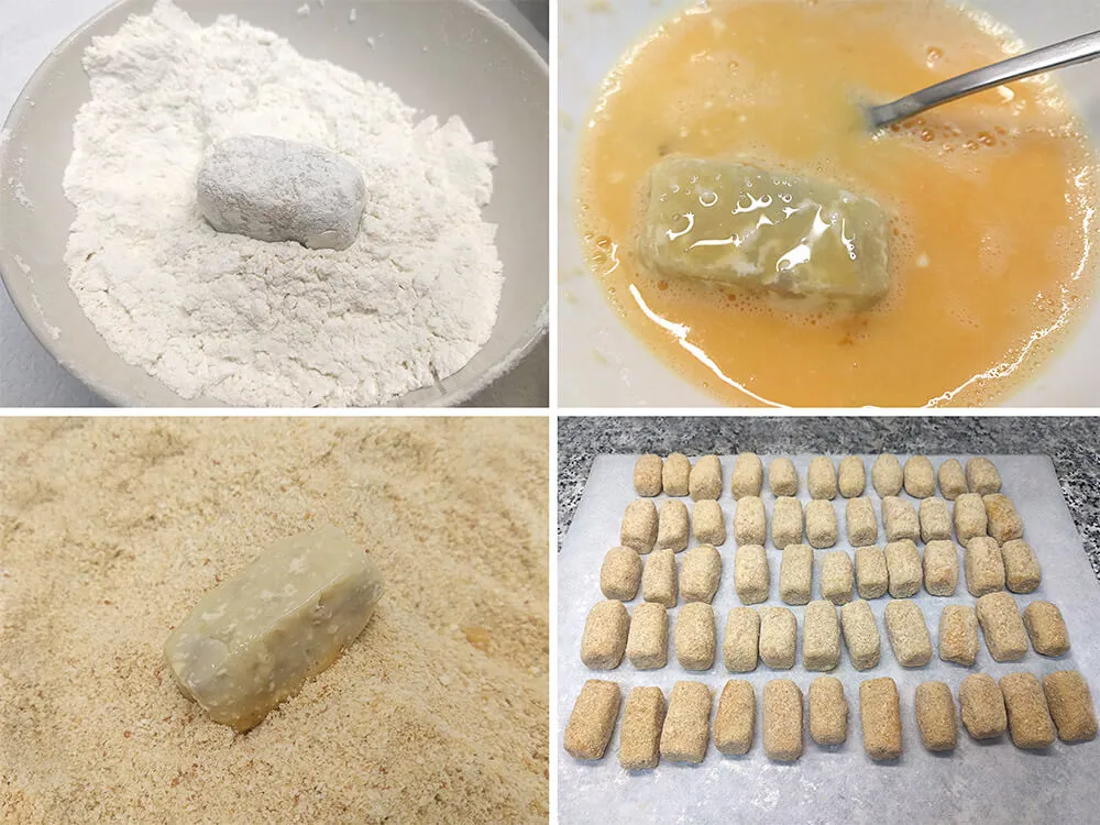 Proceso de rebozar croquetas