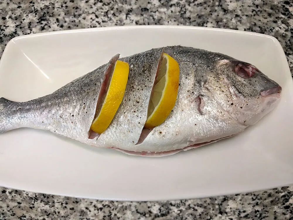 Dorada lista para hornear
