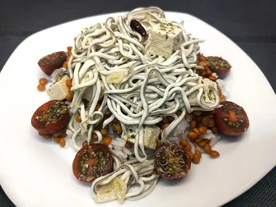 Ensalada de lentejas con tofu