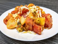 Ensalada de patata al pesto rosso.