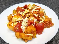 Ensalada de patata al pesto rosso.