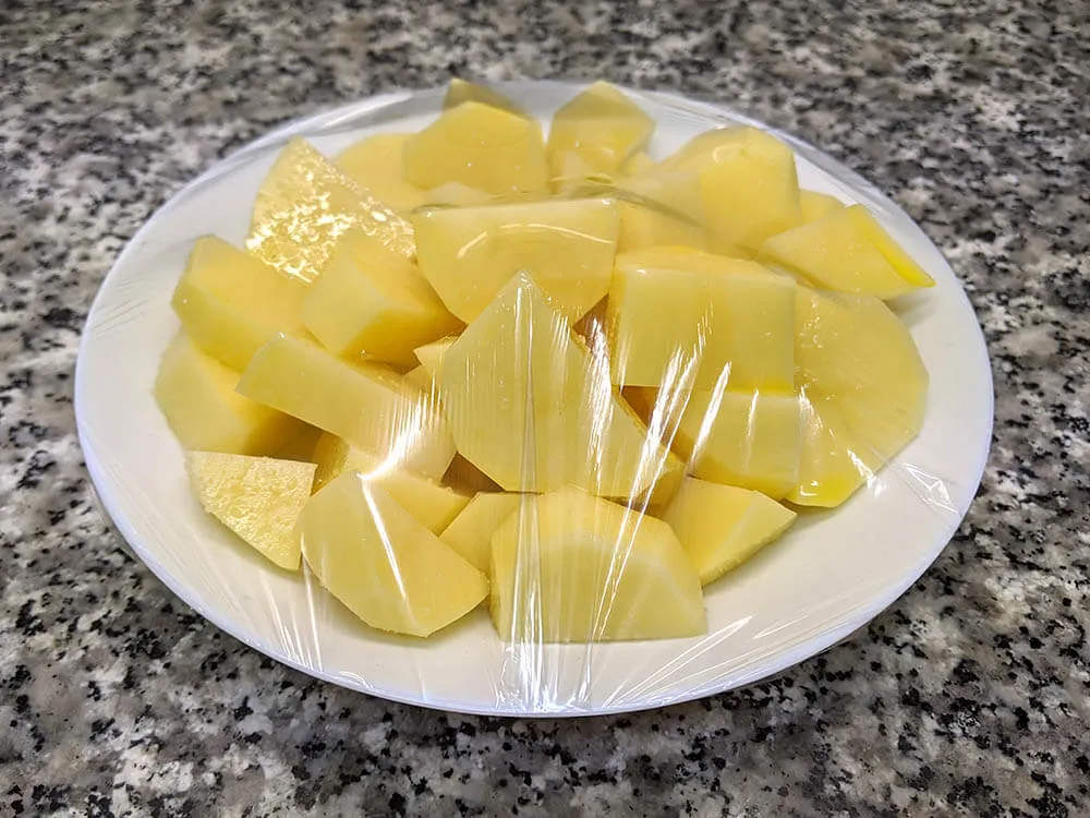 Patatas listas microondas.