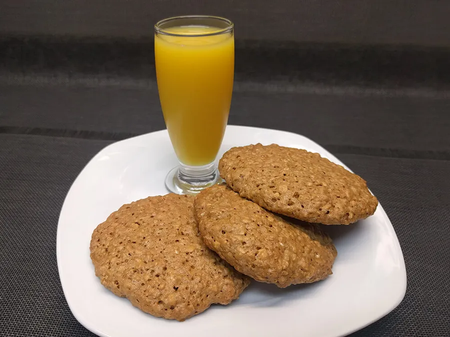 Ración de galletas de avena para el desayuno