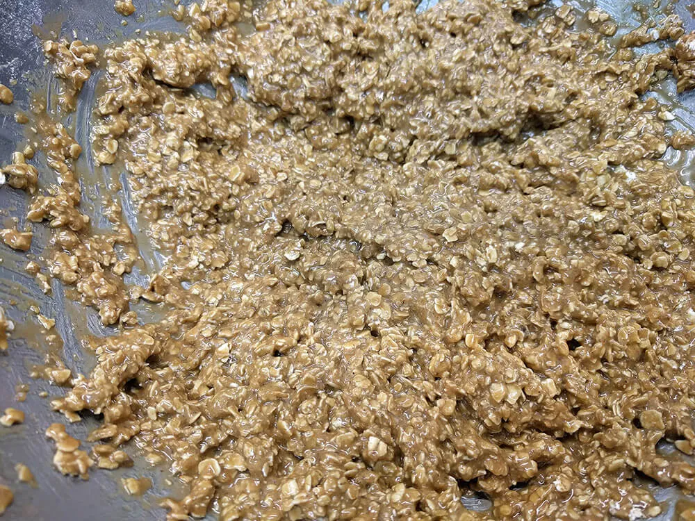 Mezcla base con los copos de avena