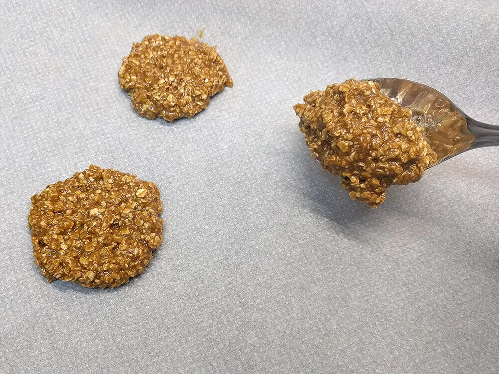 Porciones de la masa de las galletas