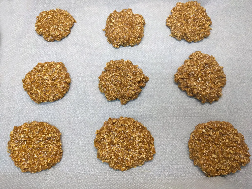 Galletas de avena listas para hornear