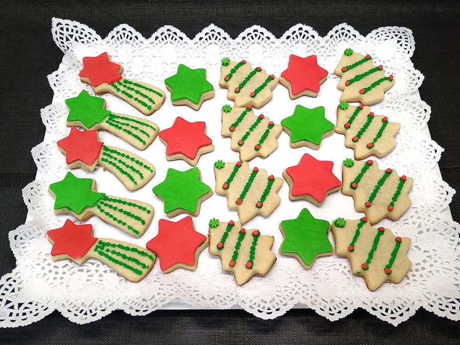 Galletas de mantequilla navideñas.