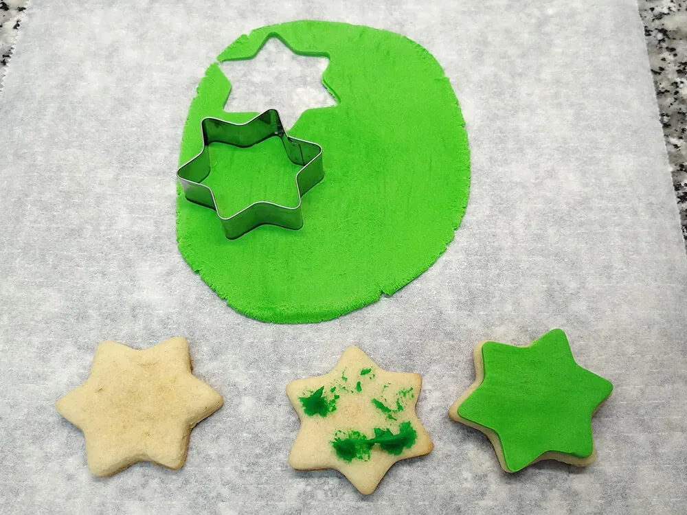 Pasos para la decoración de las galletas.