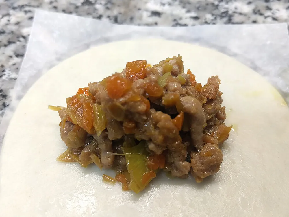 Oblea con el relleno