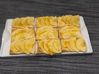 Tercera presentación de los hojaldres de manzana.