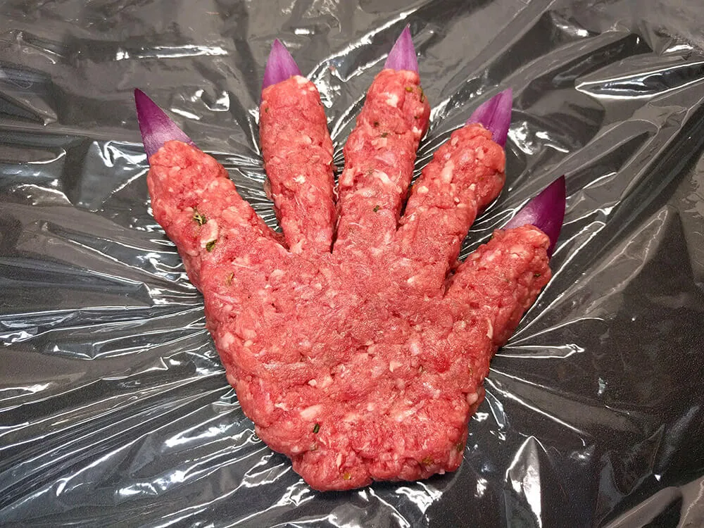 Hamburguesa en forma de mano