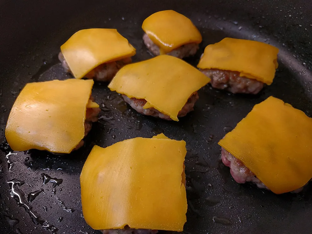 Mini hamburguesas con cheedar