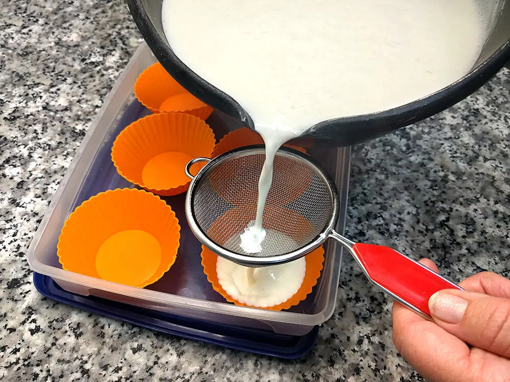 Moldes rellenos de panna cotta