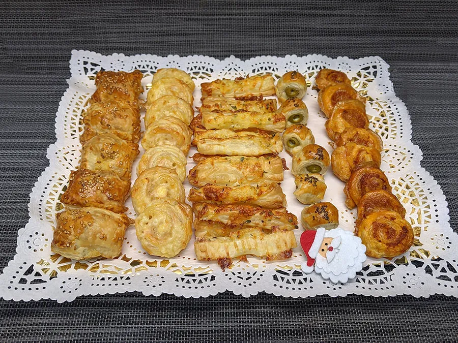 Presentación de las pastas saladas de hojaldre