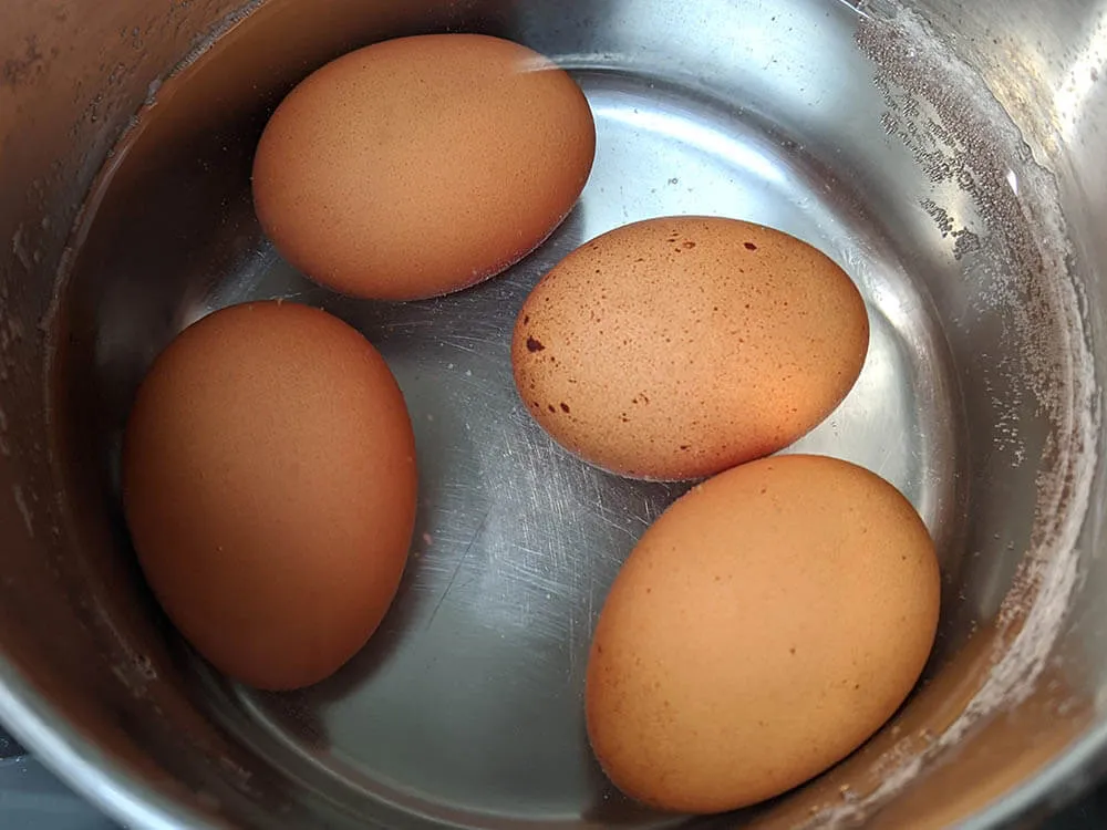 Huevos en agua.