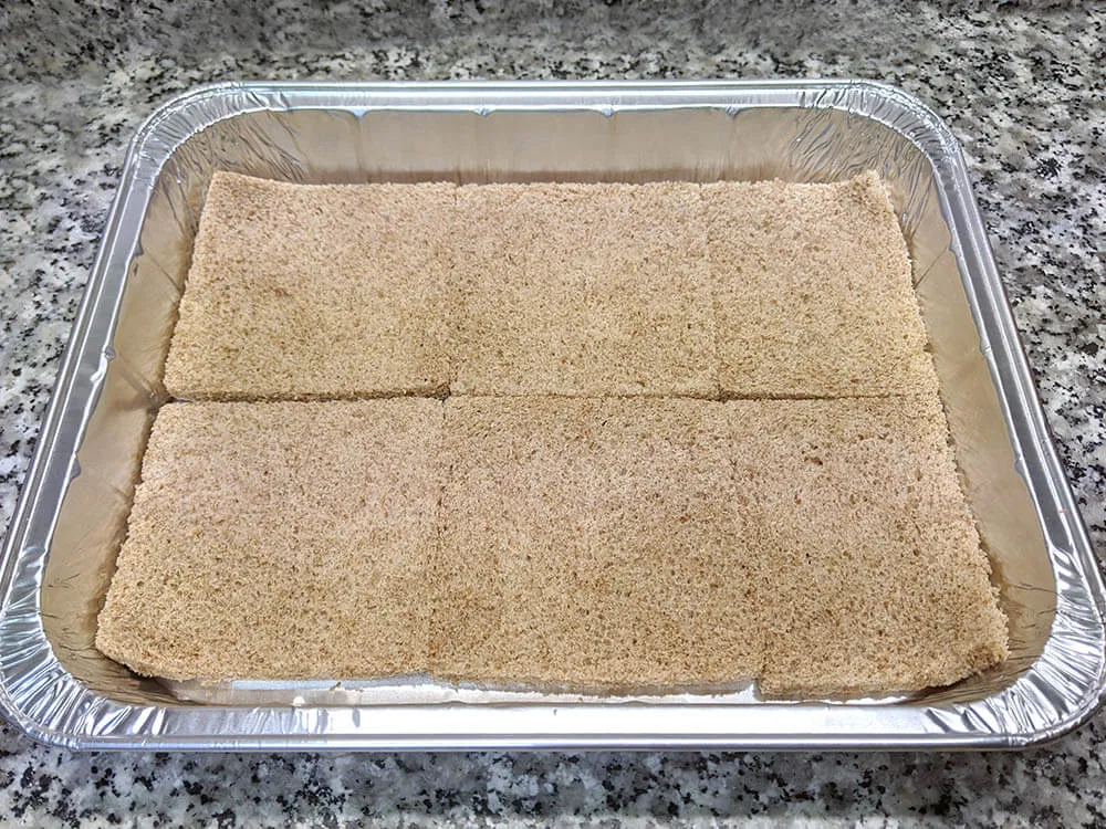 Rebanadas de pan de molde.