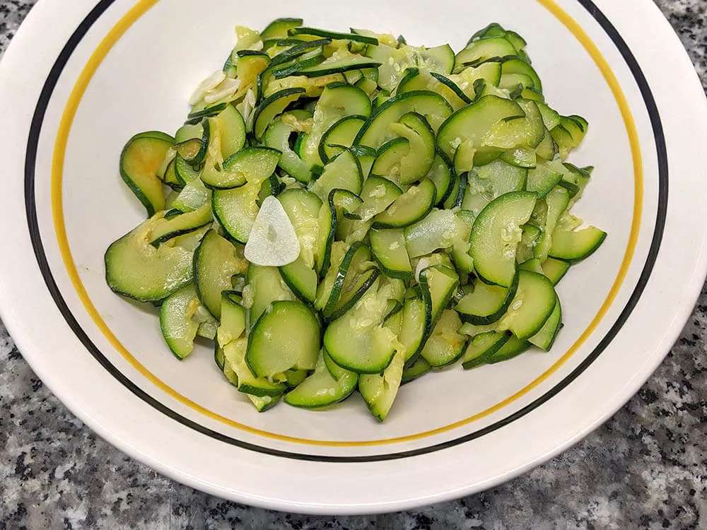 Calabacín salteado.