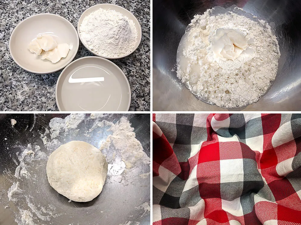 Preparación masa de piadina.