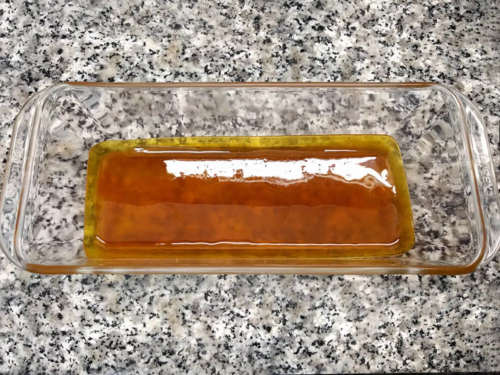 Caramelo en molde.