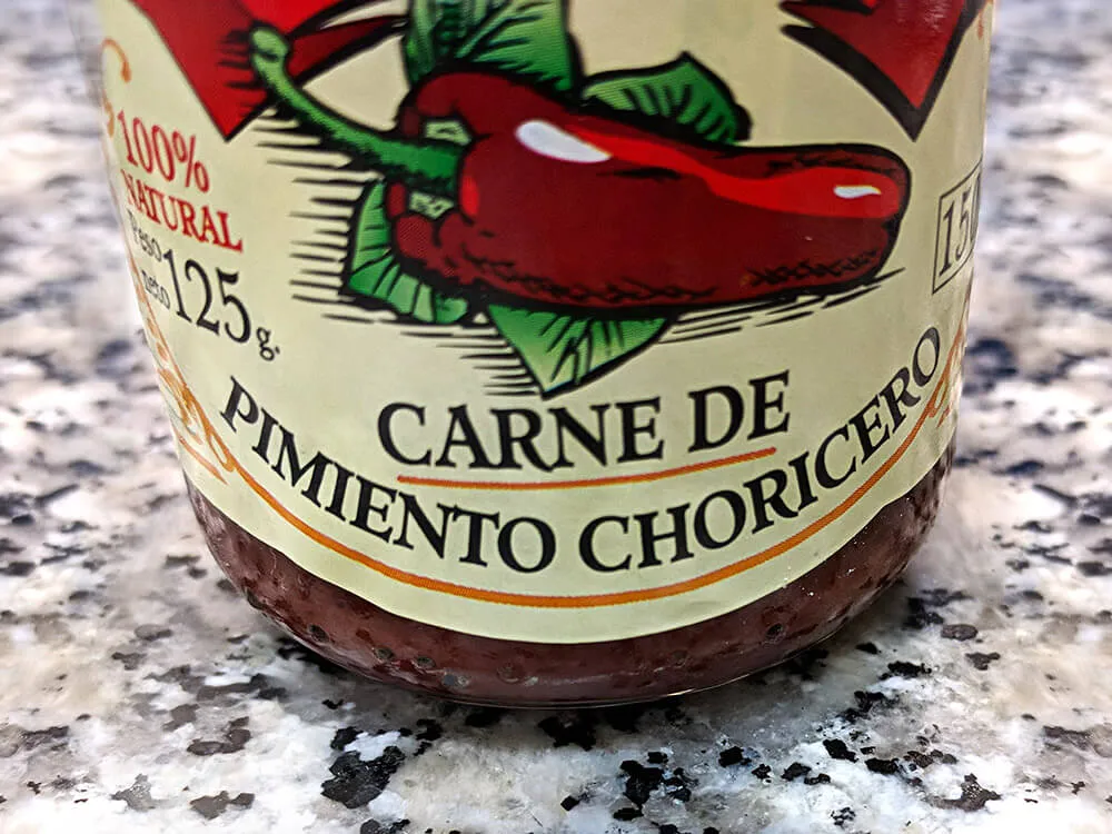 Carne de pimiento choricero.