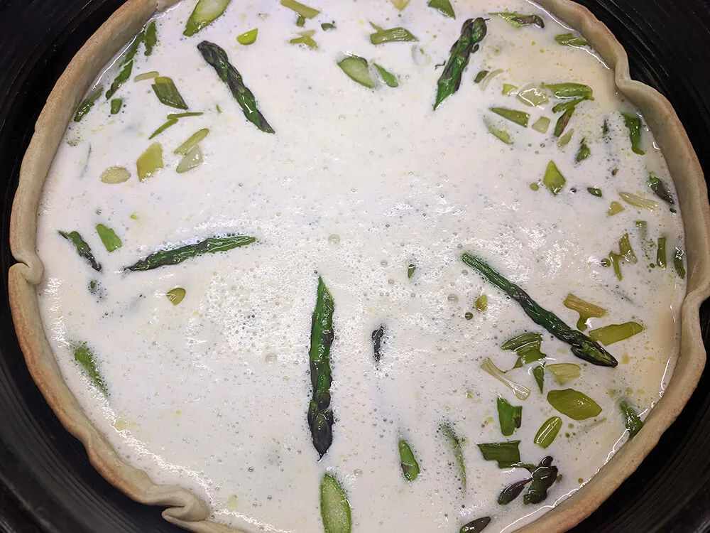 Quiche lista para hornear.