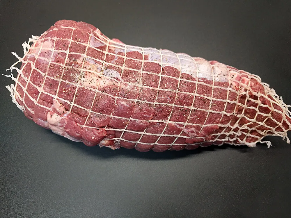 Redondo de ternera crudo salpimentado