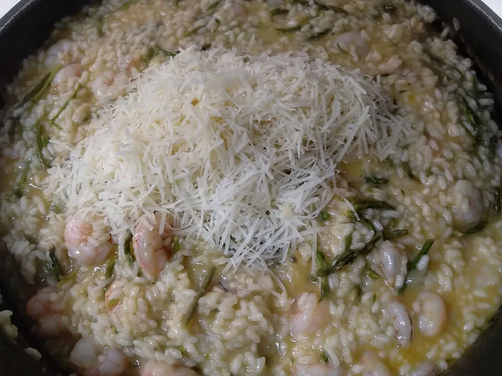 Risotto con parmesano.