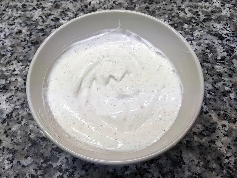 Salsa de yogur.