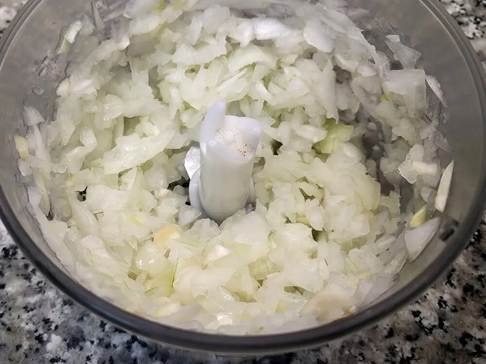 Cebolla cruda picada