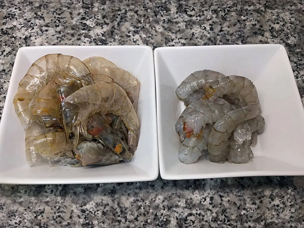 Langostinos pelados.