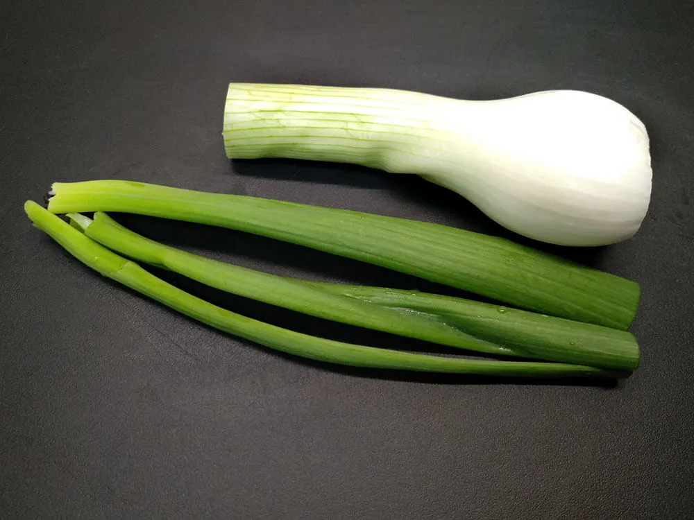 Cebolla tierna.