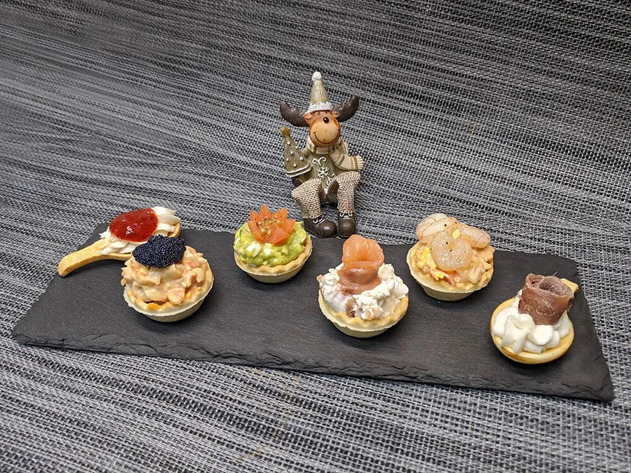 Presentación de las tartaletas rellenas.