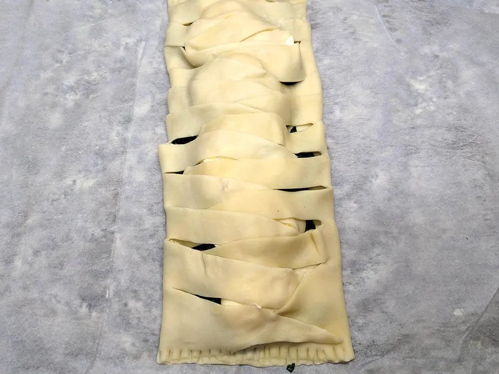 Trenza de hojaldre cerrada.